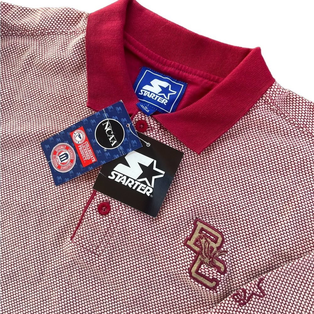 Vintage Starter Boston College NCAA Cotton Short‎ Sleeve Drive Polo Shirt